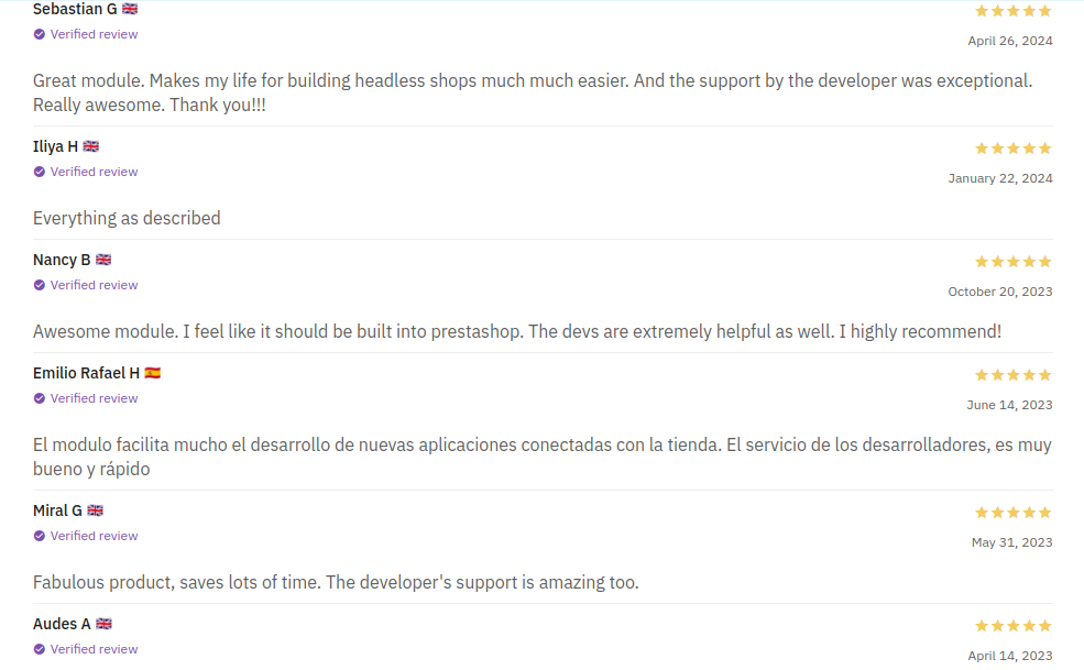 prestashop
                                 api
                                reviews