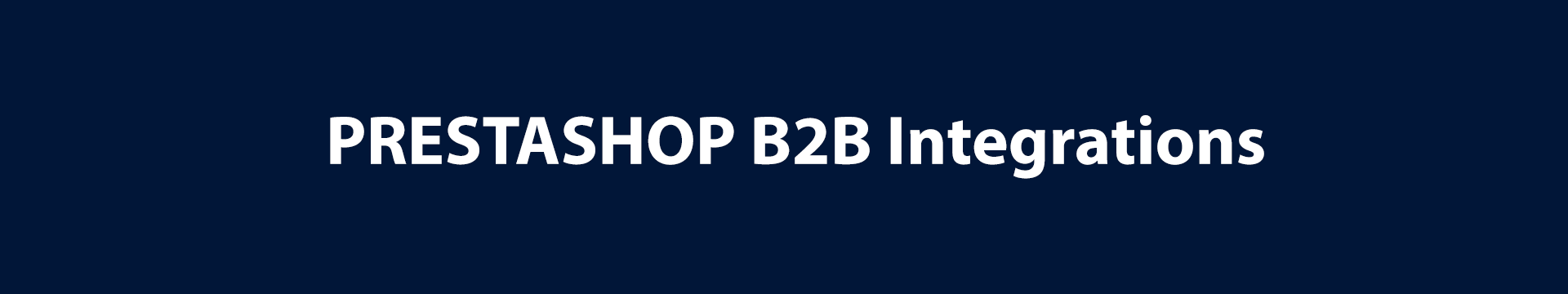 prestashop B2B Integrations